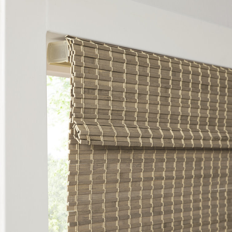 Natural Ash Bamboo Cordless Roman Shade 35" x 64"