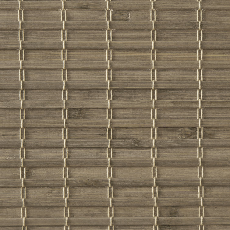 Natural Ash Bamboo Cordless Roman Shade 35" x 64"