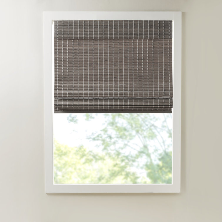 Teak Brown Cordless Bamboo Light Filtering Roman Shade