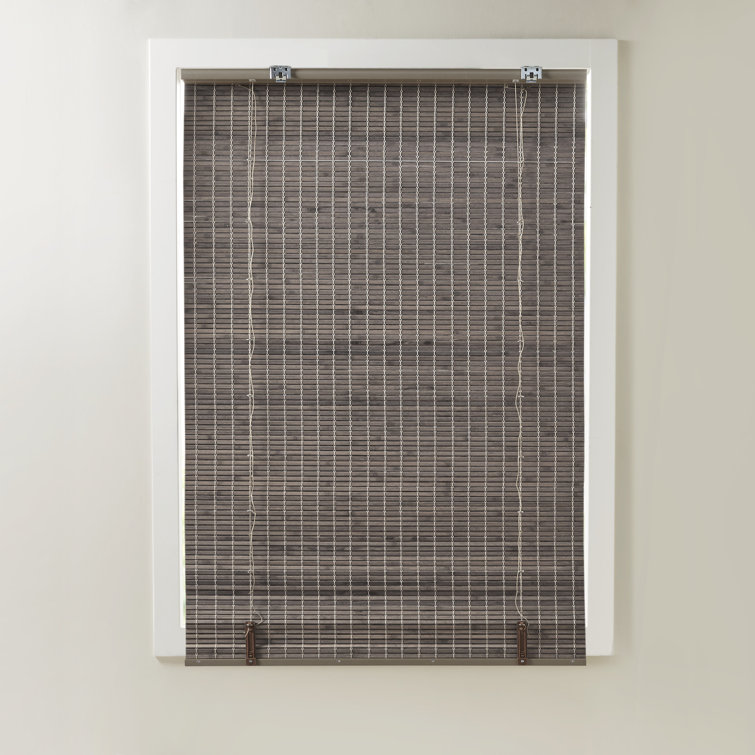 Teak Brown Cordless Bamboo Light Filtering Roman Shade