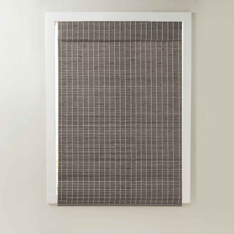 Teak Brown Cordless Bamboo Light Filtering Roman Shade