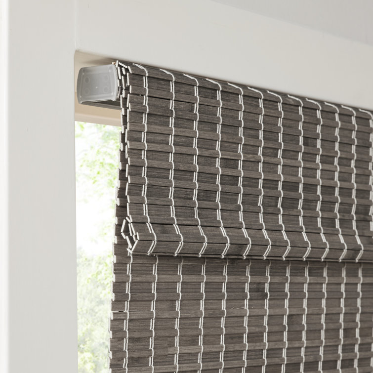Teak Brown Cordless Bamboo Light Filtering Roman Shade