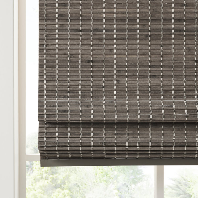 Teak Brown Cordless Bamboo Light Filtering Roman Shade