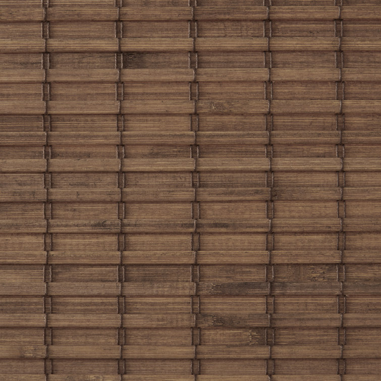 Teak Brown Cordless Bamboo Light Filtering Roman Shade