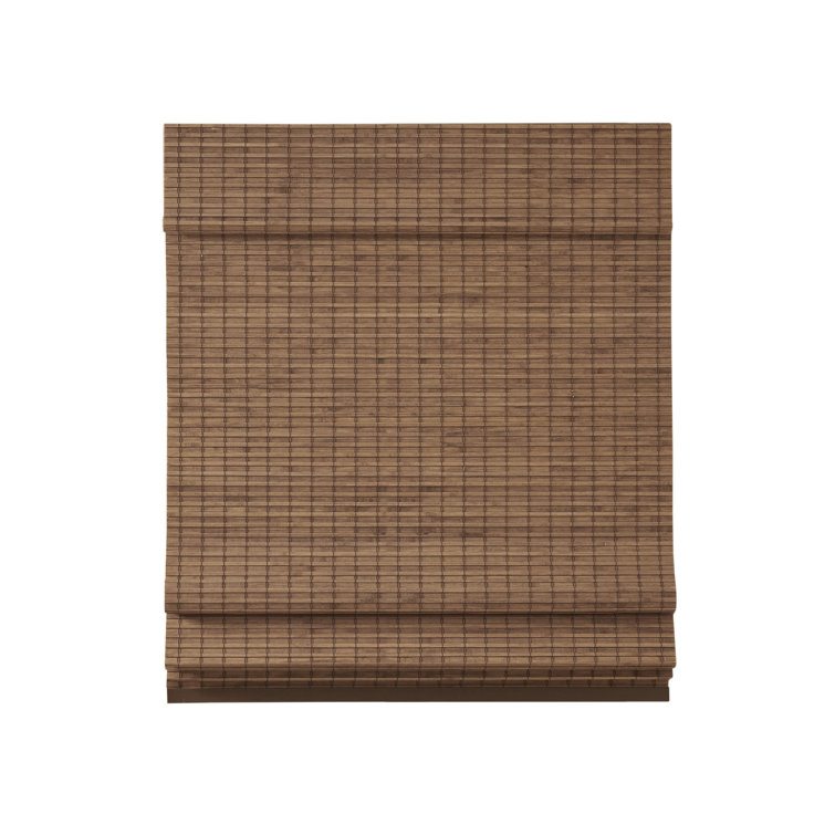 Teak Brown Cordless Bamboo Light Filtering Roman Shade