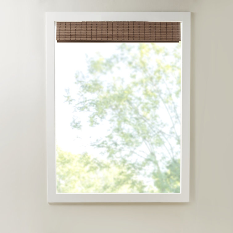 Teak Brown Cordless Bamboo Light Filtering Roman Shade