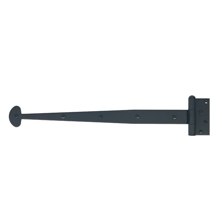 Black Steel 19.62" Bean Strap Gate Hinge