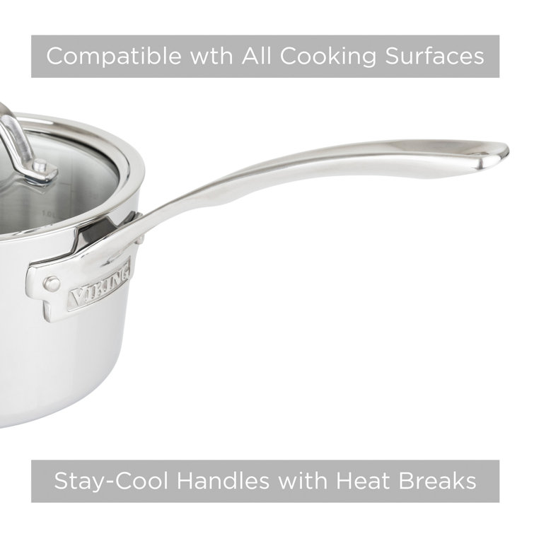 Viking 10-Piece Stainless Steel 3-Ply Cookware Set