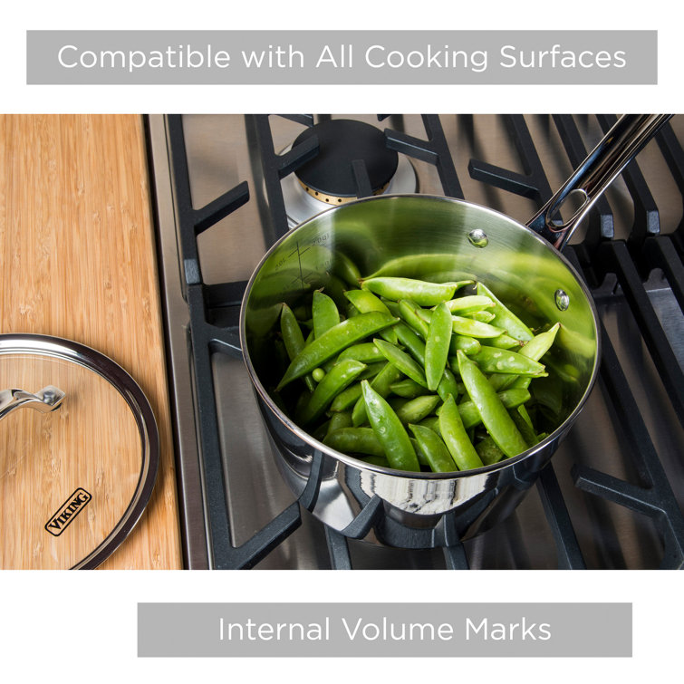 Viking 10-Piece Stainless Steel 3-Ply Cookware Set
