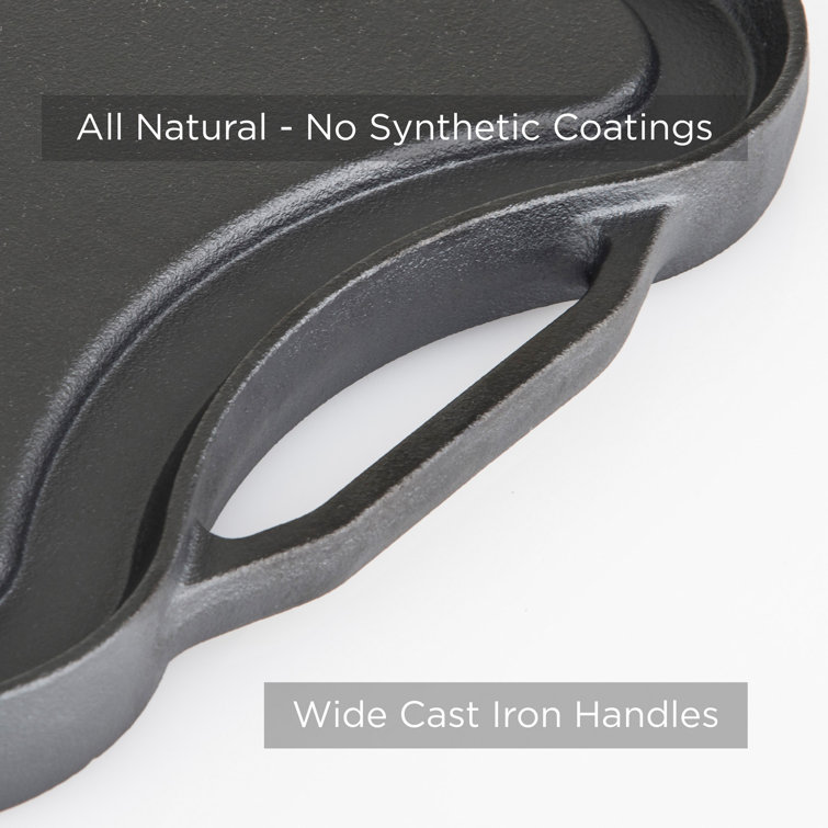 Viking 20-Inch Black Cast Iron Reversible Grill Griddle