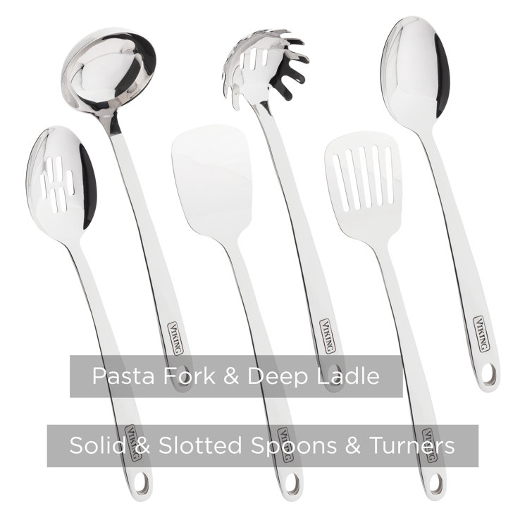 Viking Silver Stainless Steel 6-Piece Kitchen Utensil Set