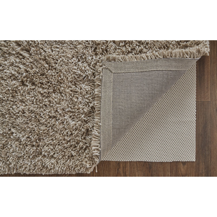 Handmade Latte Tan Tufted Shag Area Rug 2' x 3'