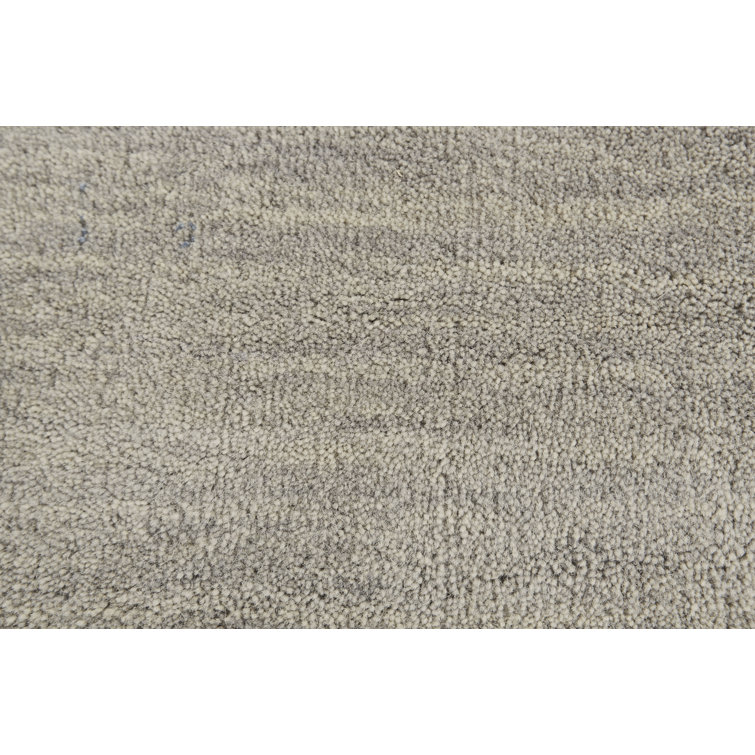 Gray Hand-Tufted Wool Runner Rug 2'6" x 8'