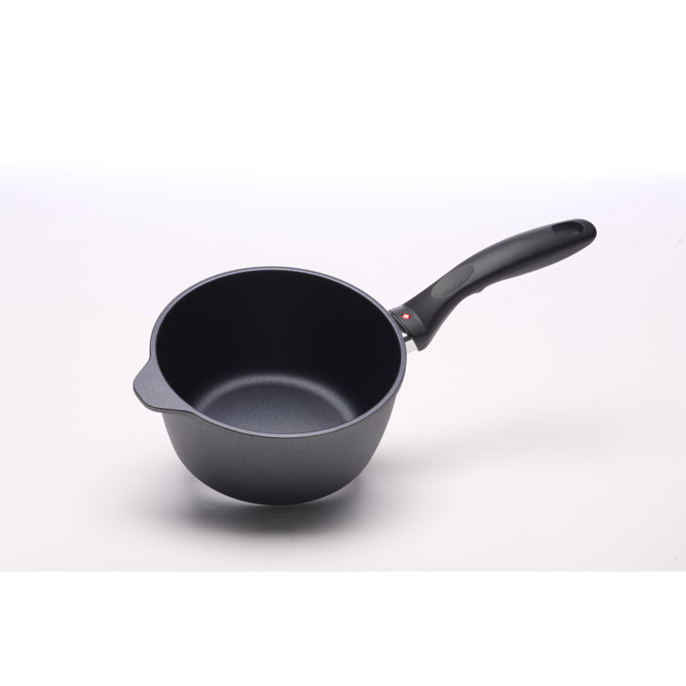2.2 Quart Non-Stick Black Aluminum Sauce Pan with Lid
