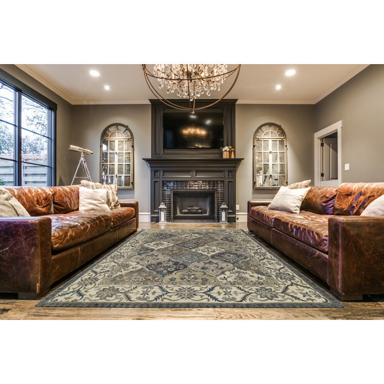 Gray Wool Hand-Tufted Persian Style Area Rug