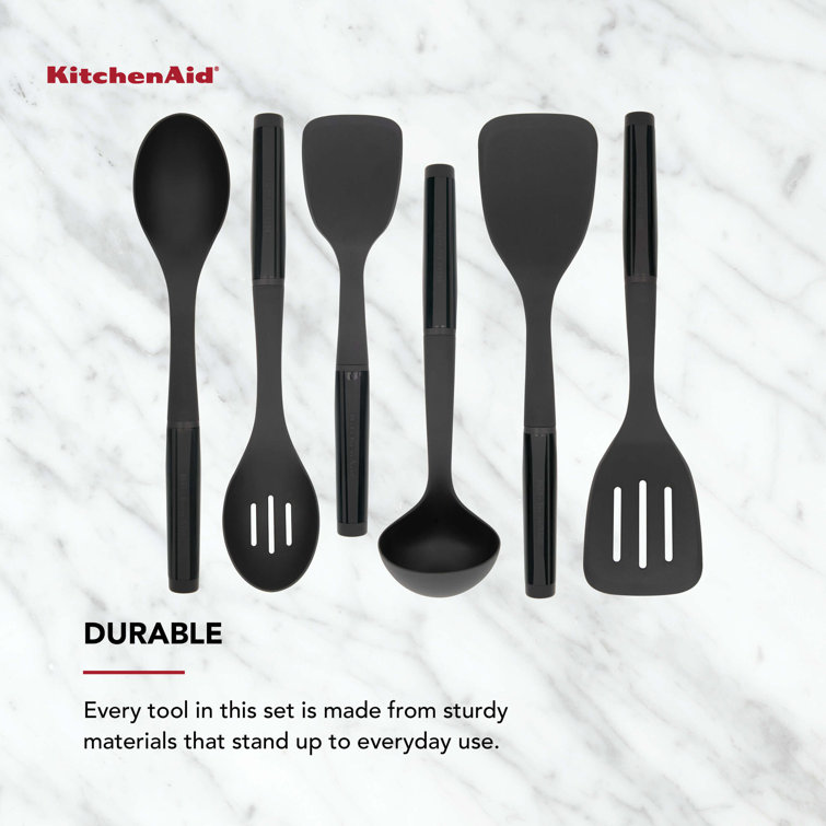 Black Nylon 6-Piece Heat-Resistant Kitchen Tool Set