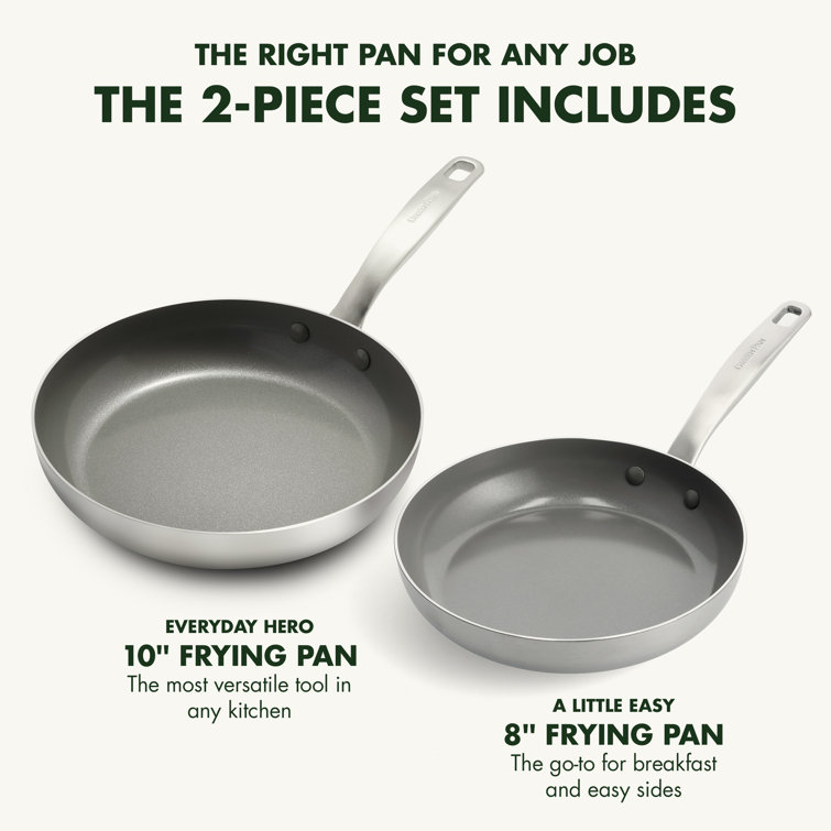 Chatham Stainless Steel Ceramic Nonstick 2-Piece Fry Pan Set