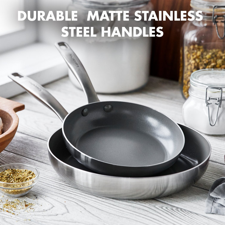 Chatham Stainless Steel Ceramic Nonstick 2-Piece Fry Pan Set