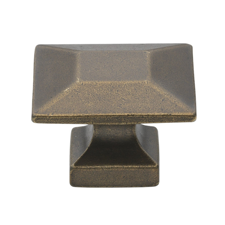 Antique Brass Square Knob with Zinc Alloy