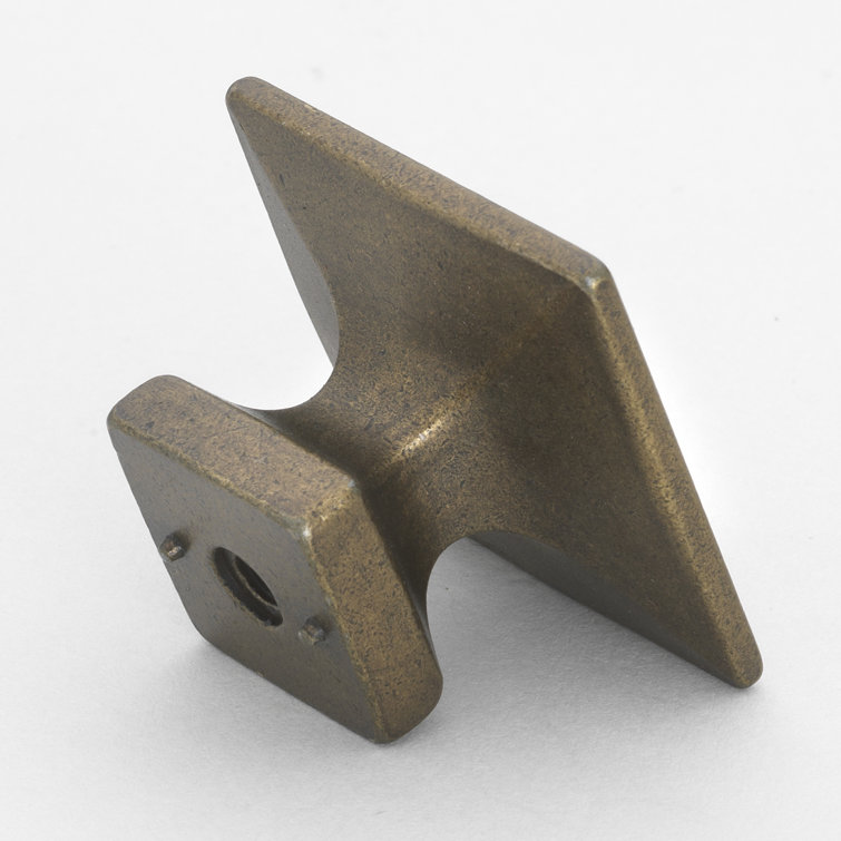 Antique Brass Square Knob with Zinc Alloy