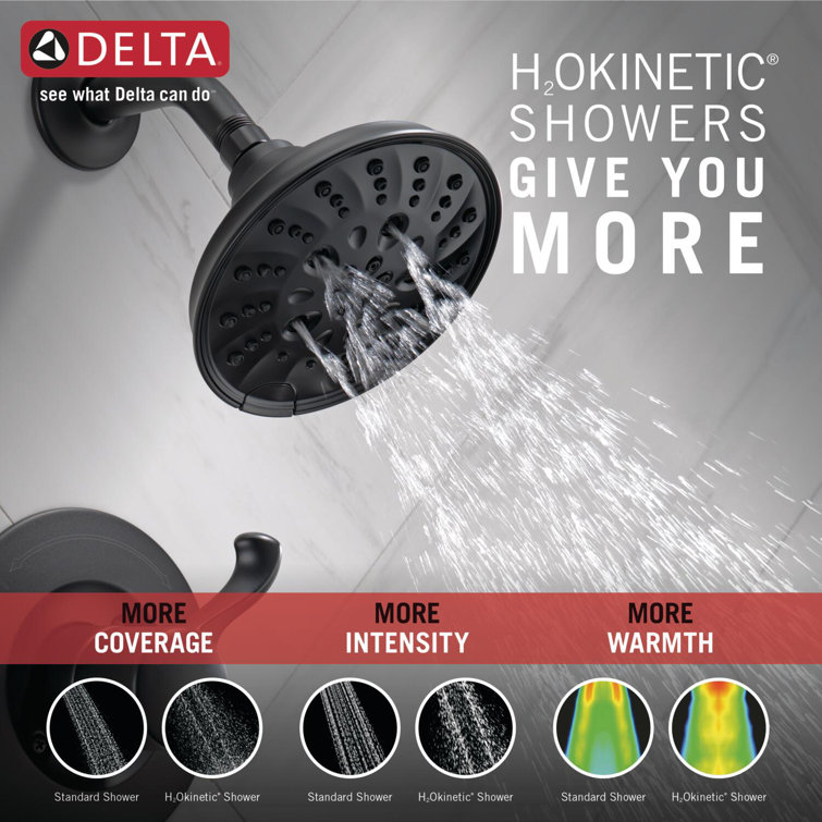 Esato Matte Black Wall Mounted Shower Faucet with Valve