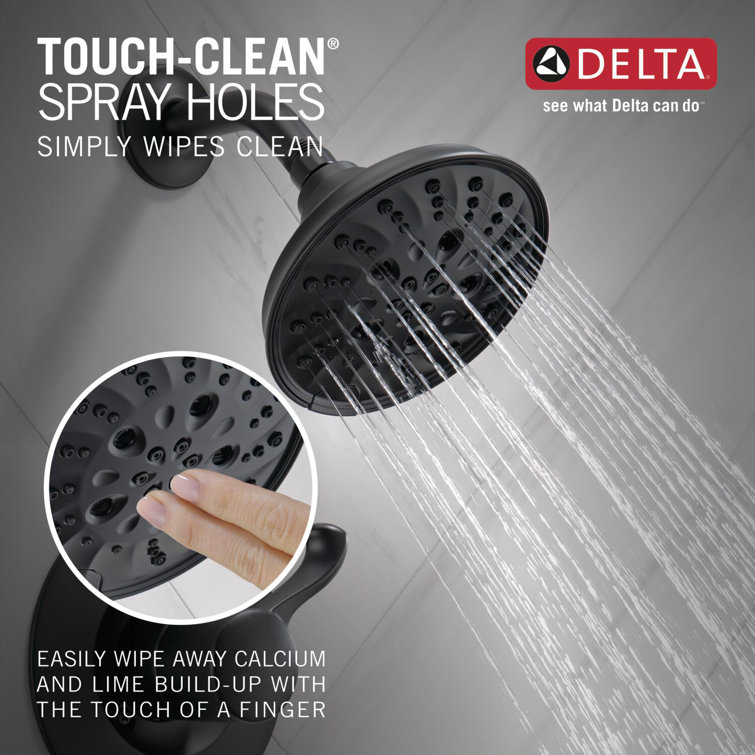 Esato Matte Black Wall Mounted Shower Faucet with Valve