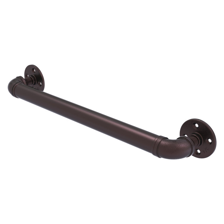 Antique Bronze 16'' Industrial Metal Grab Bar