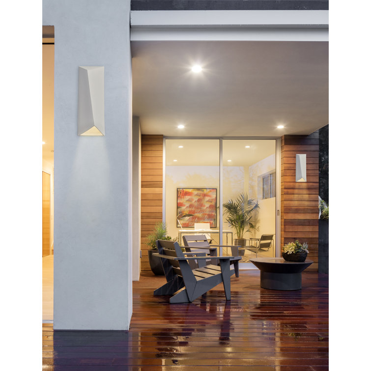 Bisque Ceramic Dimmable LED Outdoor Wall Light