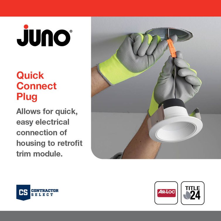 6-Inch Gray LED Quick Connect Ceiling Light Housing