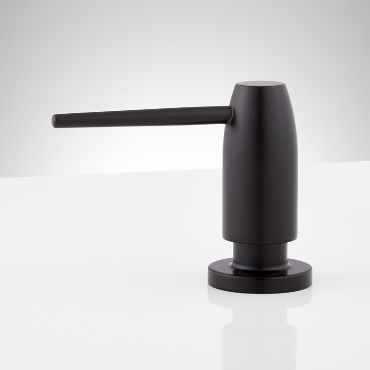 Matte Black Contemporary Metal Soap Dispenser