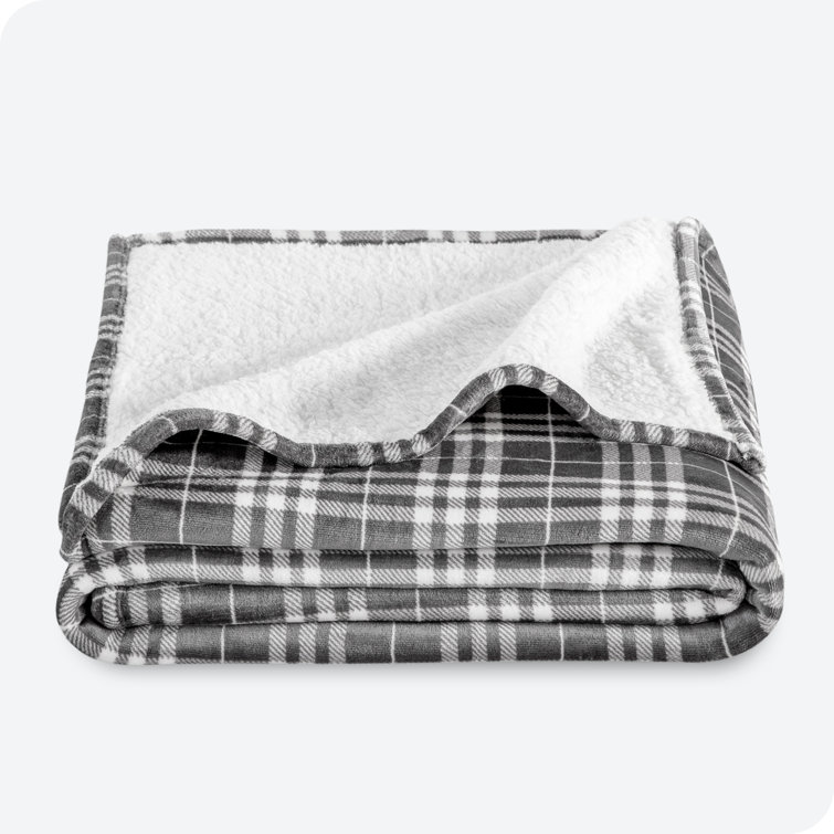 Kodiak Sherpa Fleece Reversible Throw - Soft & Lightweight