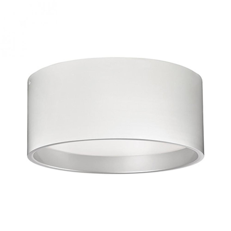 Luna Elegance 17'' White LED Drum Flush Mount Light