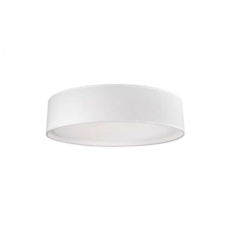 Dalton White Glass Drum 16" LED Energy Star Flush Mount