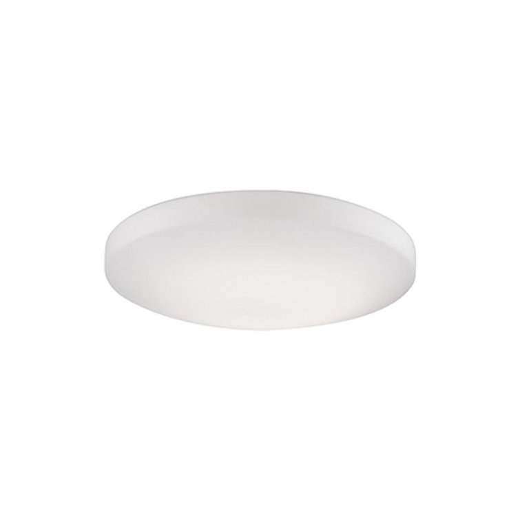White Glass LED Flush Mount Ceiling Light