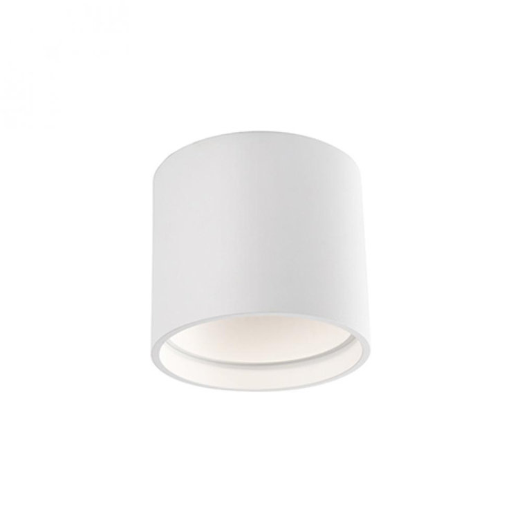Heather 4.5" White Drum LED Flush Mount Light