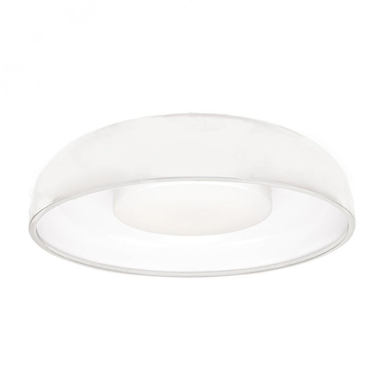 White Glass LED Flush Mount Ceiling Light