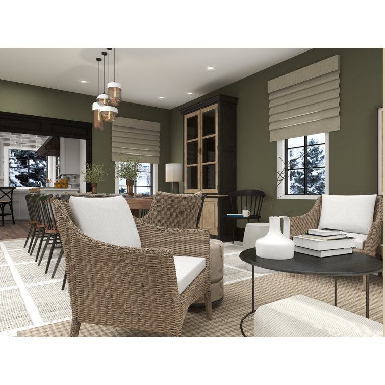 Sea Wattle Brown Wicker Outdoor Lounge Chair with Cushions