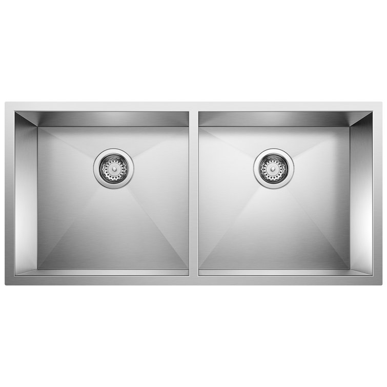 Precision 41" Double Bowl Stainless Steel Undermount Kitchen Sink