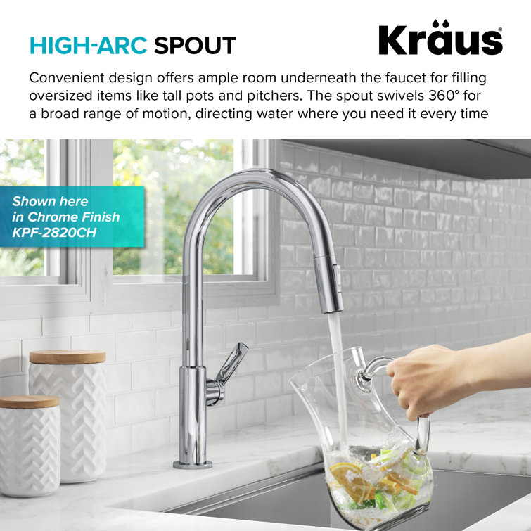 Matte Black Stainless Steel Pull-Down Kitchen Faucet with Spray