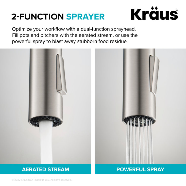 Matte Black Stainless Steel Pull-Down Kitchen Faucet with Spray