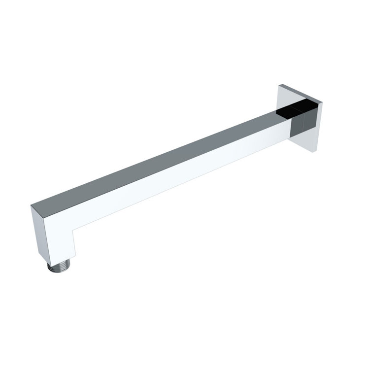 Polished Chrome Square Wall-Mounted Shower Arm