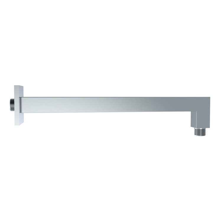 Polished Chrome Square Wall-Mounted Shower Arm