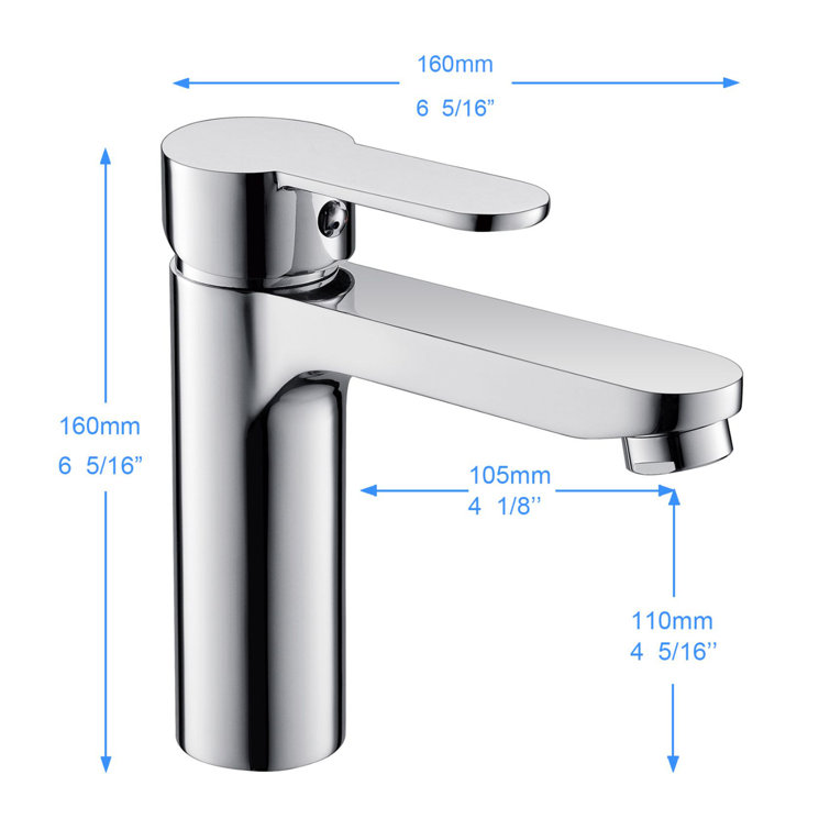 Chrome Single-Handle High Arc Bathroom Faucet