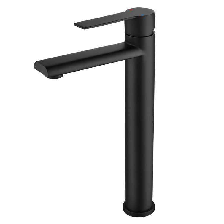 Matte Black Single Handle Vessel Sink Faucet