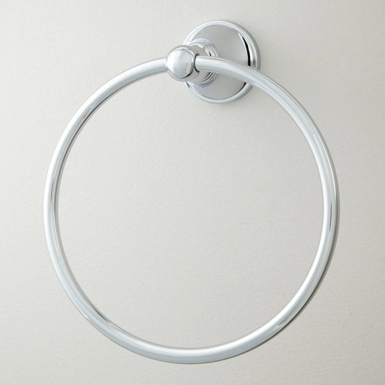 Chrome Circular Wall-Mounted Towel Ring