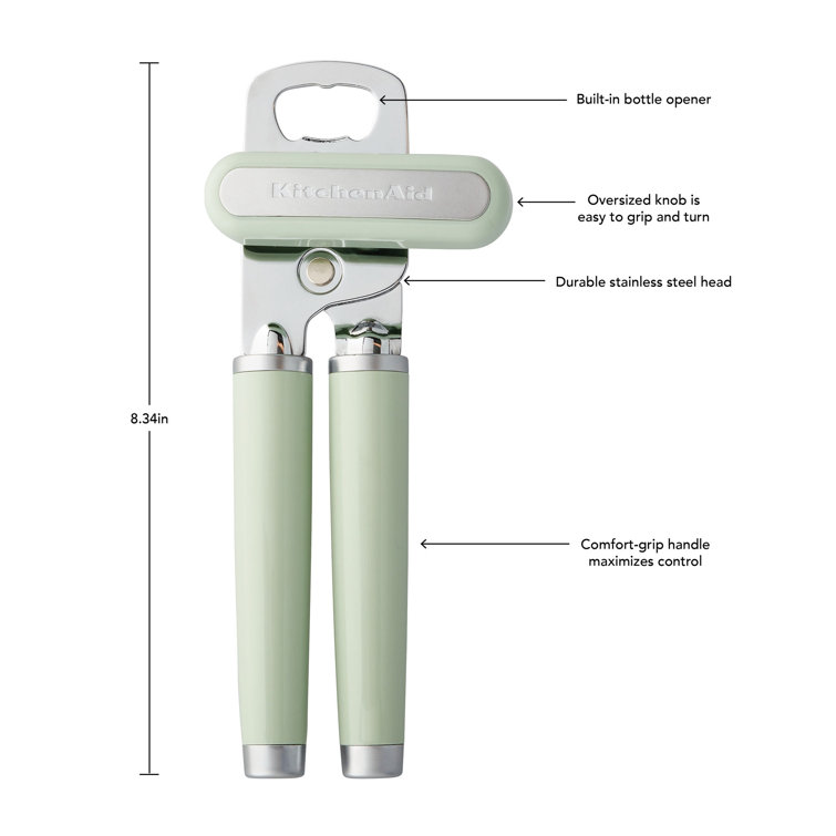 Pistachio Stainless Steel Ergonomic Can and Bottle Opener