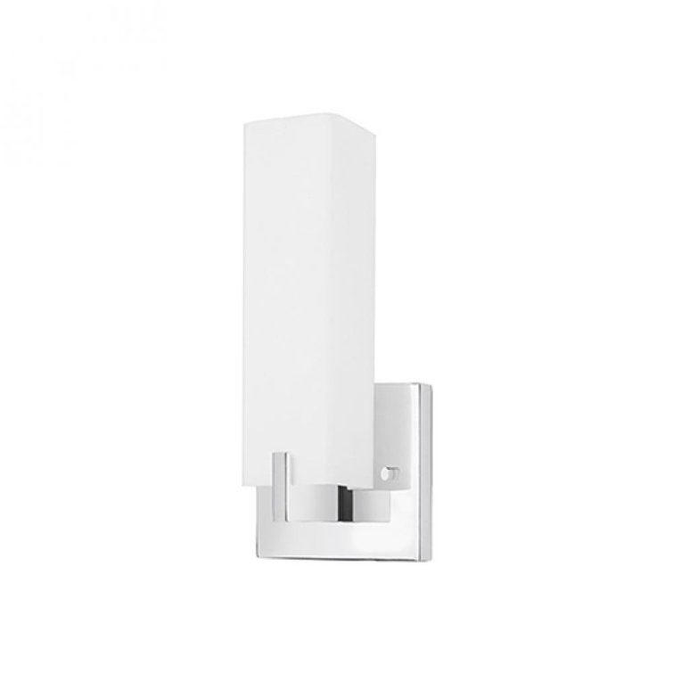 Stratford Compact Chrome LED Wall Sconce with Dimmable Light