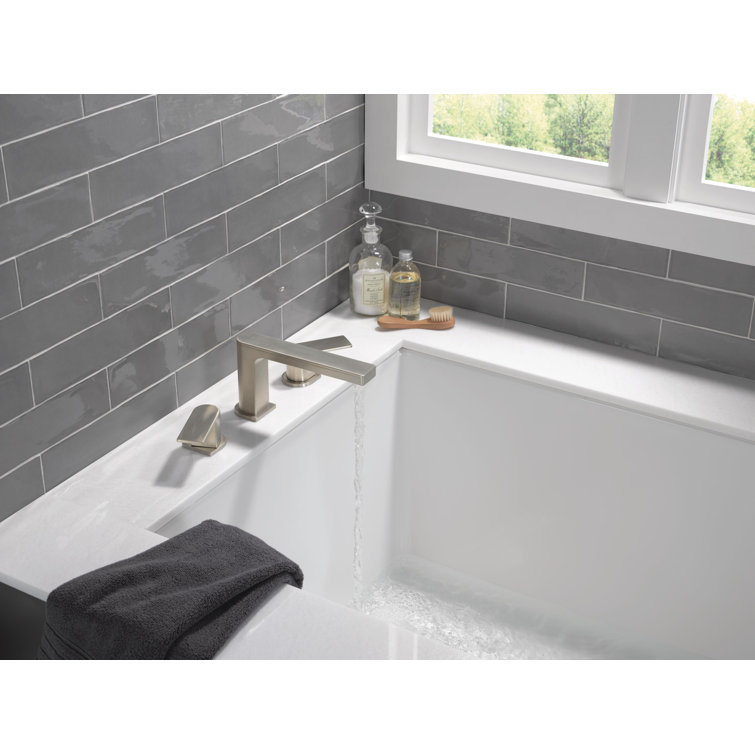 Brushed Nickel Double Handle Roman Tub Faucet