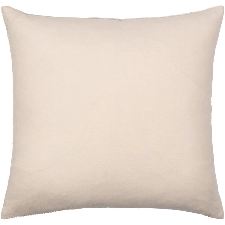 Beige Cotton Corduroy Patchwork Square Pillow Cover 22" x 22"