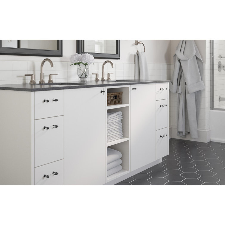 Matte Black and Clear Acrylic Bar Cabinet Pulls with Mounting Hardware